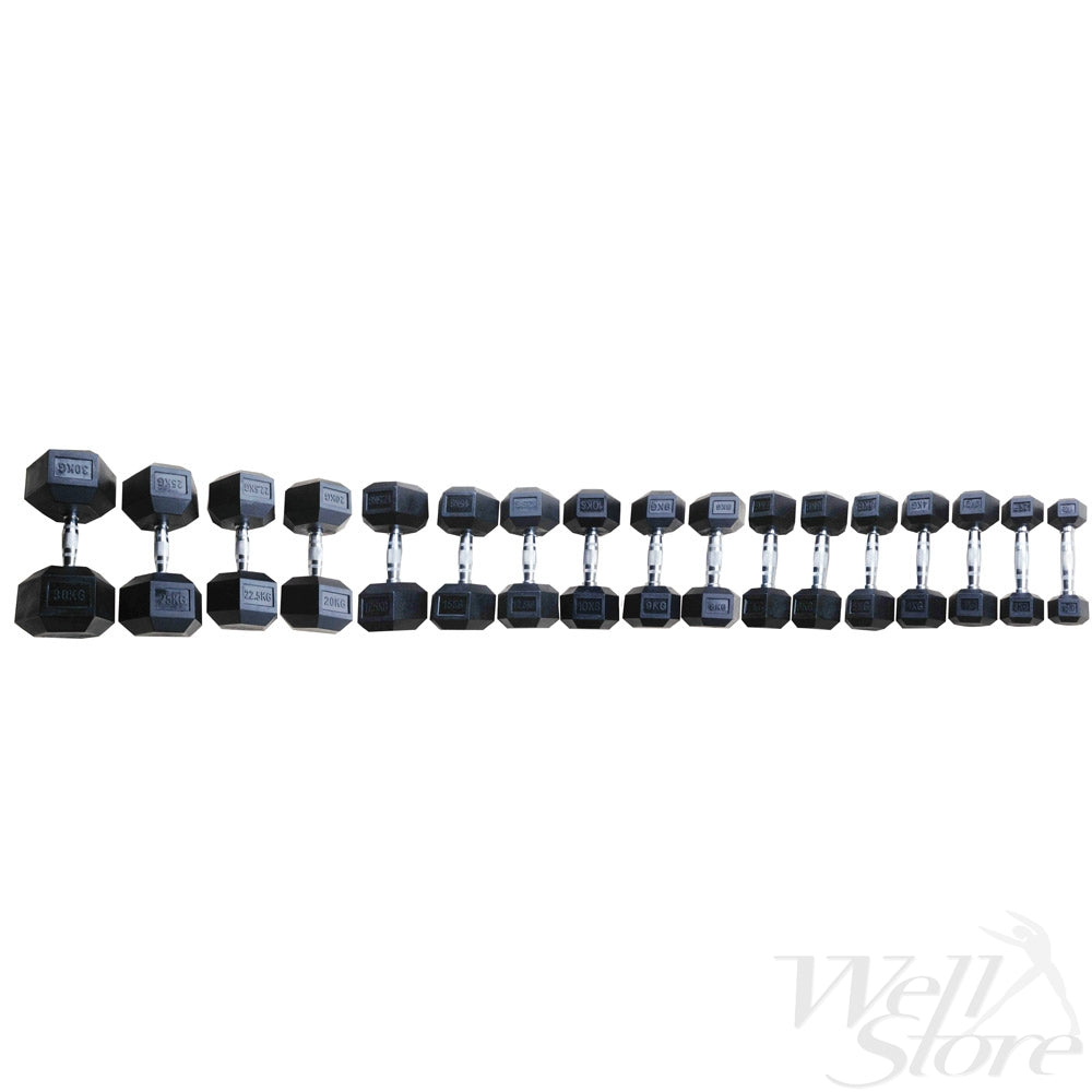Manubrio Esagonale Gommato - Peso: 6 kg